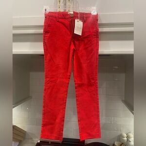 The Beaufort Bonnet Company Girls Red Corduroy Pants